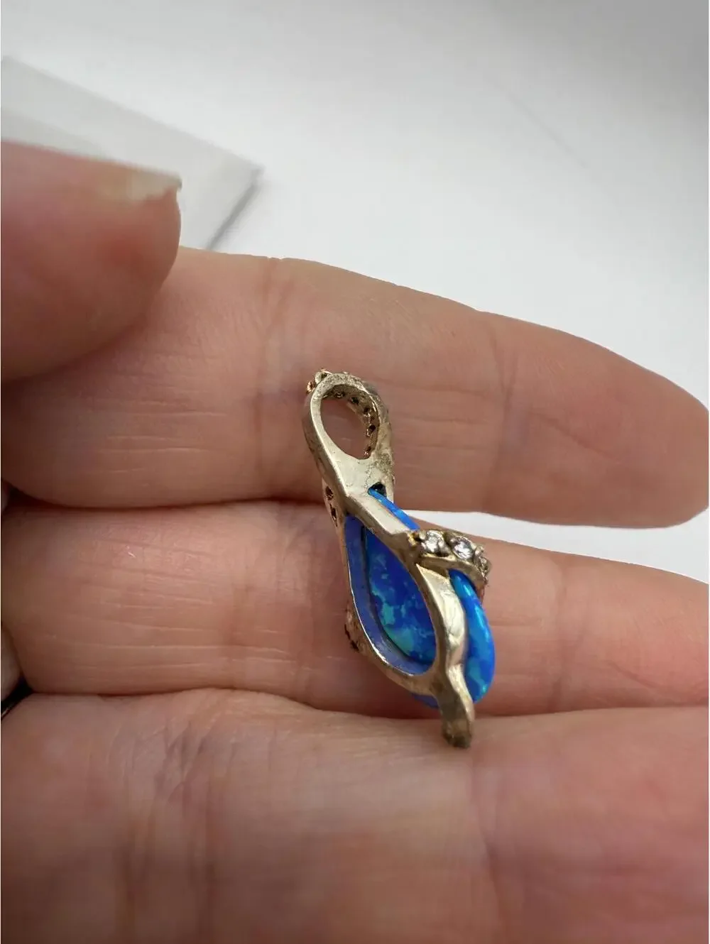 Montana Silversmith Blue Opal Pendant Silver